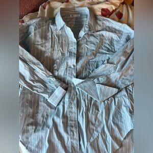 striped button up blouse